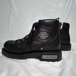 Harley-Davidson Men's Black Leather Lace-Up Boots